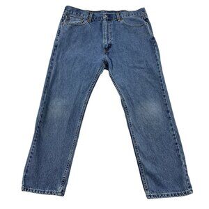 Levis 505 Jeans Mens 38x29 Blue Mid Rise Medium Wash Denim
